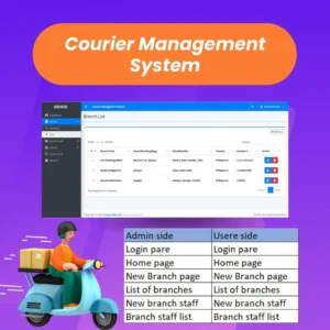 Courier Management System in PHP with MySQL file